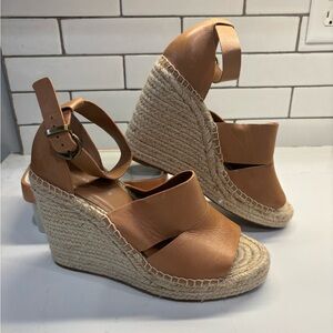 Treasure & Bond Espadrille Tan Wedge Sandals Size 9